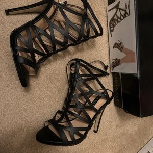 COPY - Sexy black cage heels (open to best offer)
